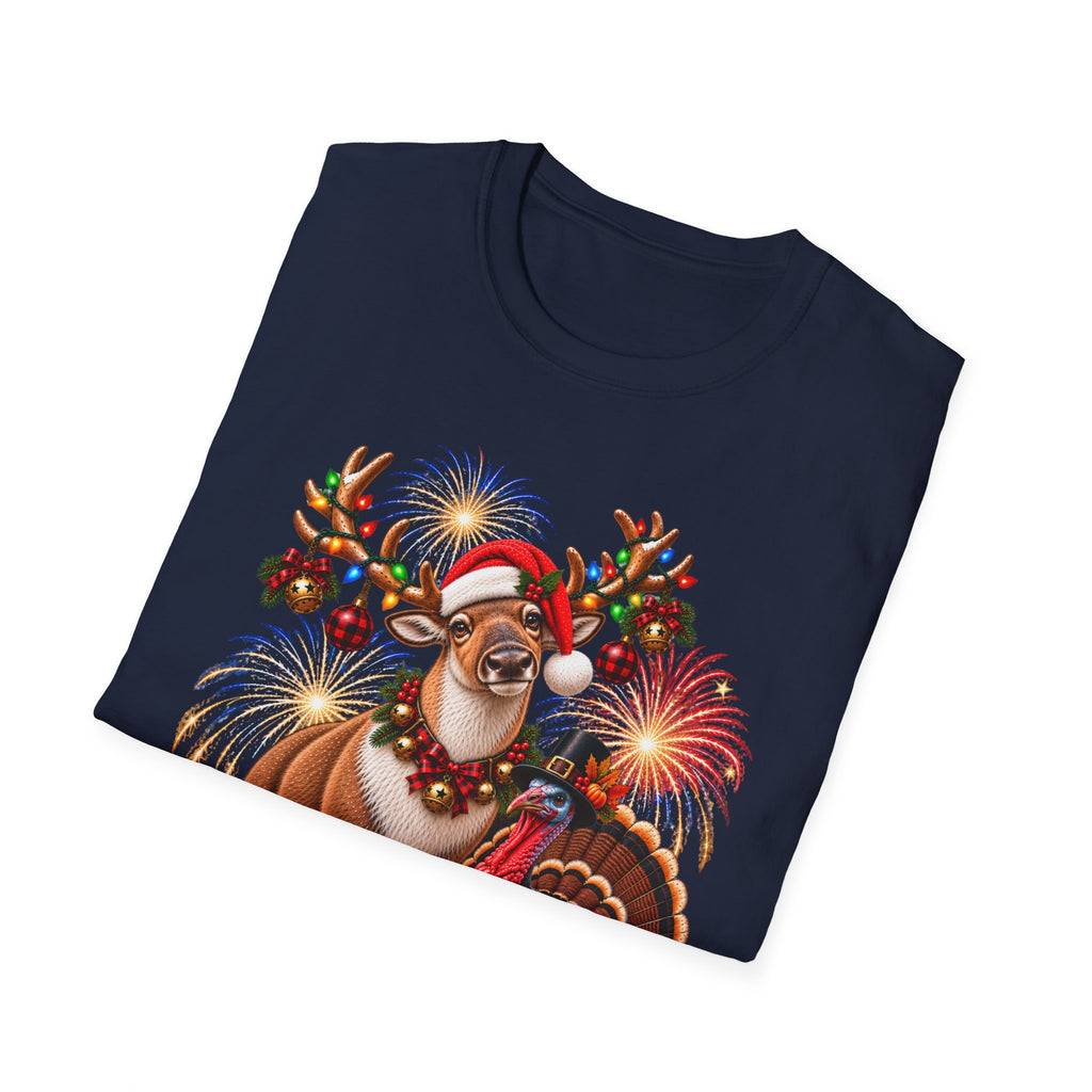 Four Holidays One Shirt - Dear Turkey, Halloween & Christmas Holiday Shirt