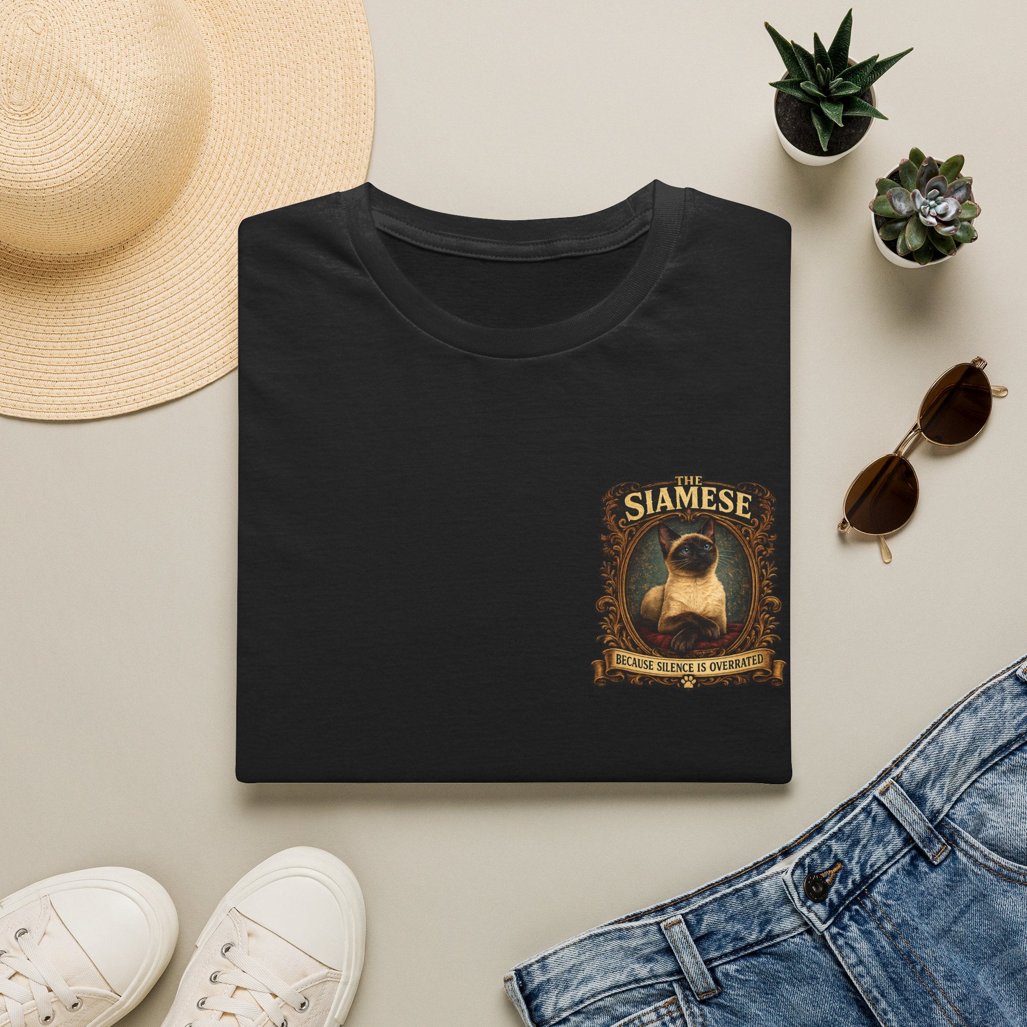 Siamese Cat Vintage Portrait T-Shirt