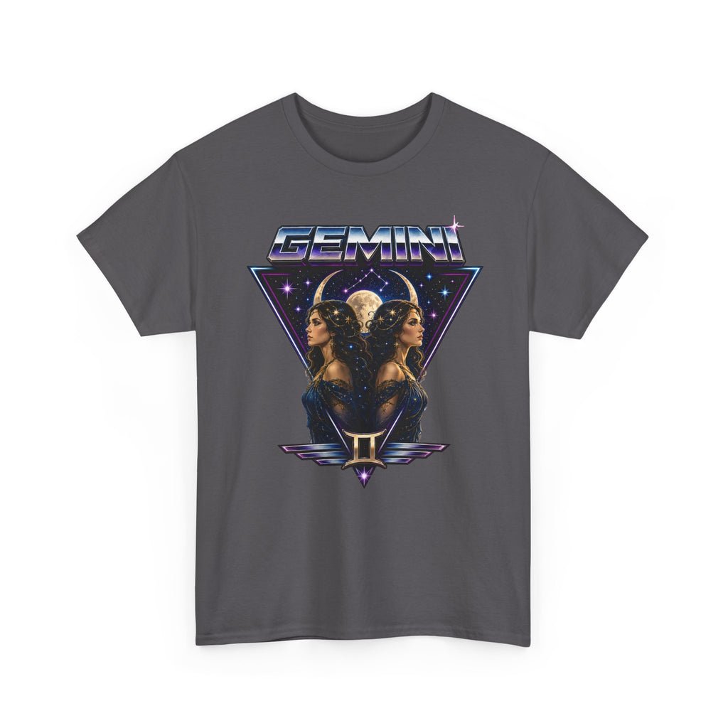 Gemini Zodiac Tee — Retro Twin Goddess Astrology T-Shirt