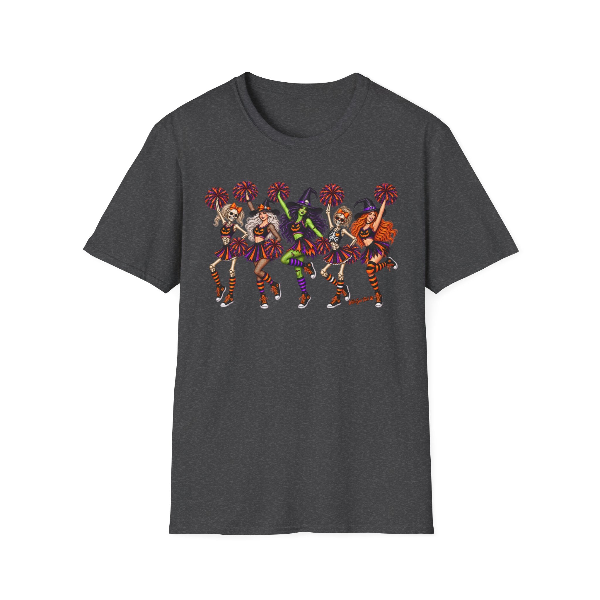 Halloween Cheerleader Witches T-Shirt — Dancing Witch Squad Pumpkin Spice Costume Tee
