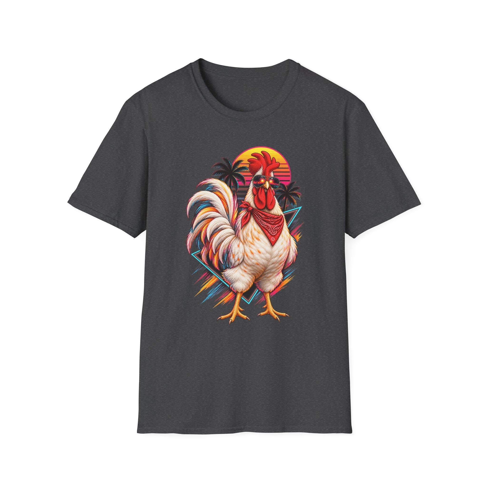 Rooster Sunset T-Shirt — Tropical Rooster Graphic Tee