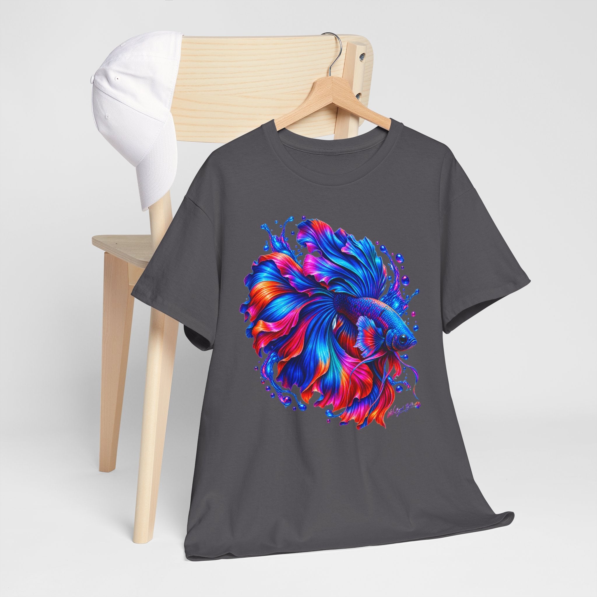 Betta Fish Art Tee — Vibrant Colorful Aquarium Fish Graphic T-Shirt
