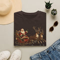Santa Sleigh T-Shirt — Vintage Christmas Reindeer Holiday Tee