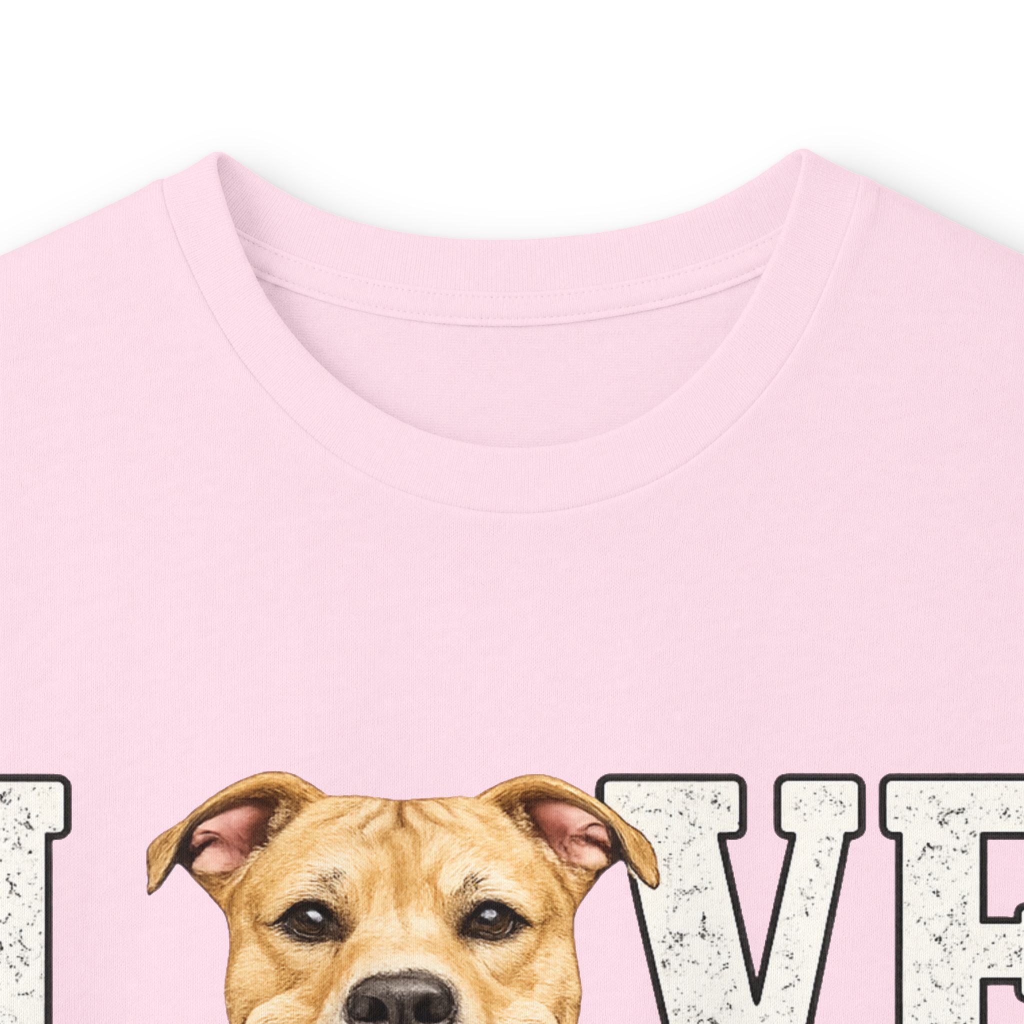 Love Dog Long Sleeve Tee — Cute Pet Portrait "LOVE" Shirt
