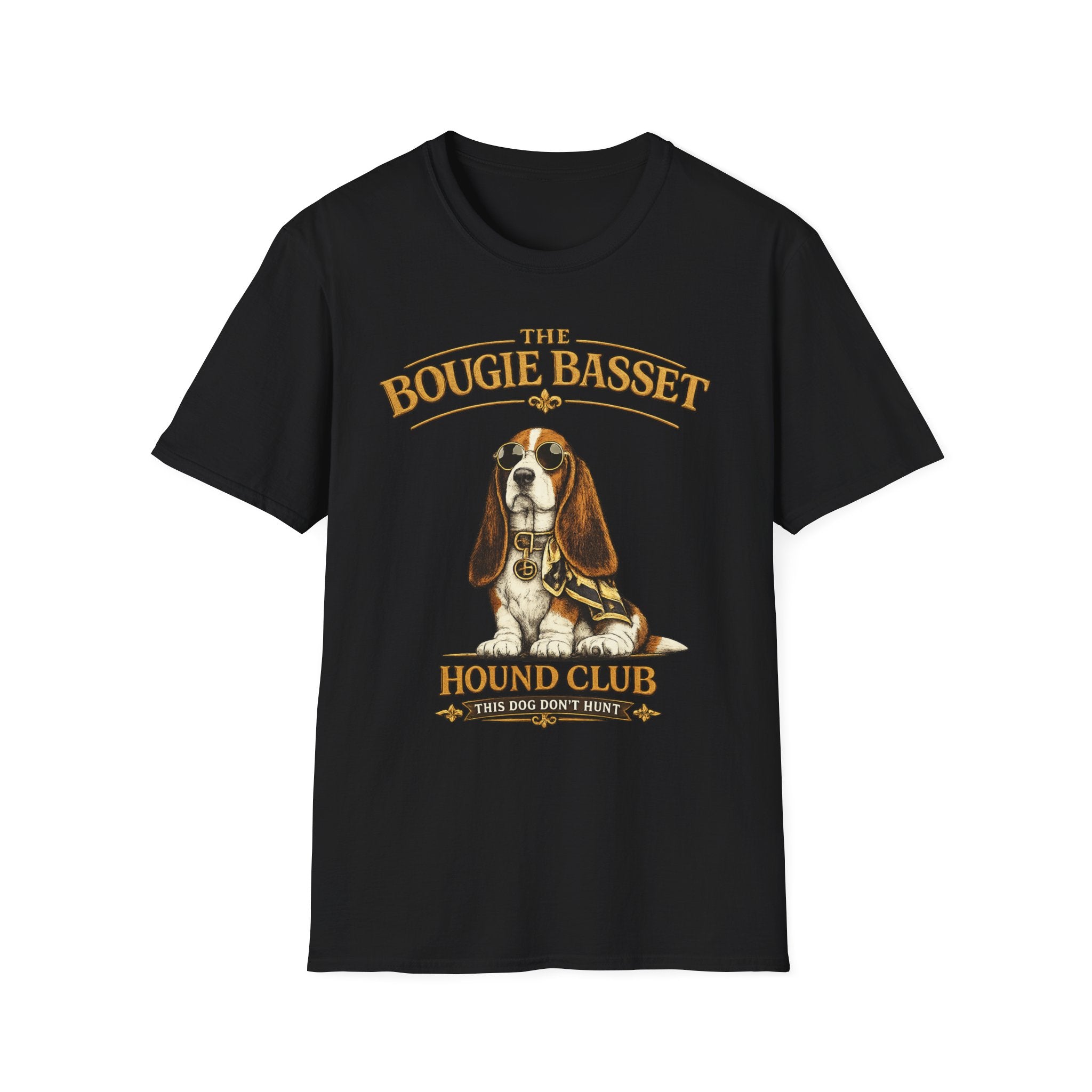 Basset Hound T-Shirt — "The Bougie Basset Hound Club" Graphic Tee