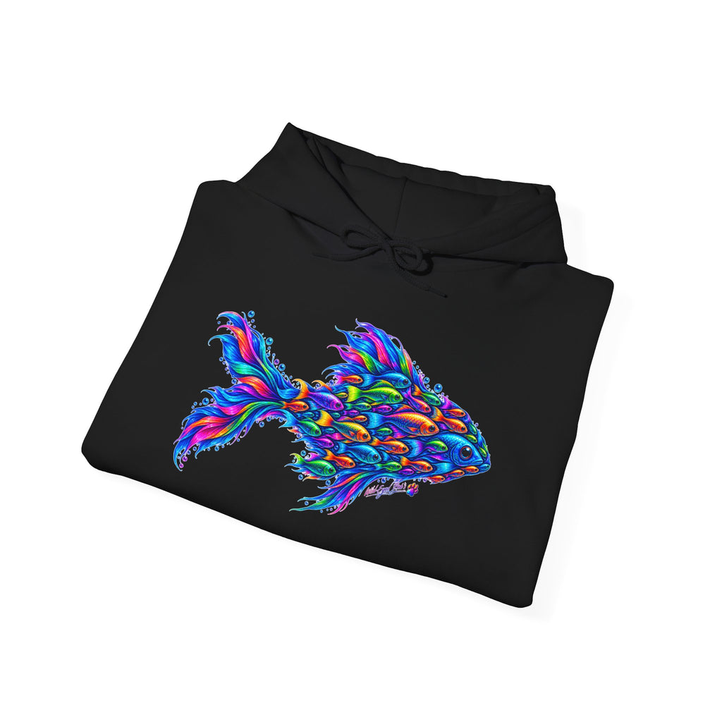 Fish Hoodie — Colorful Abstract Fish Graphic Pullover