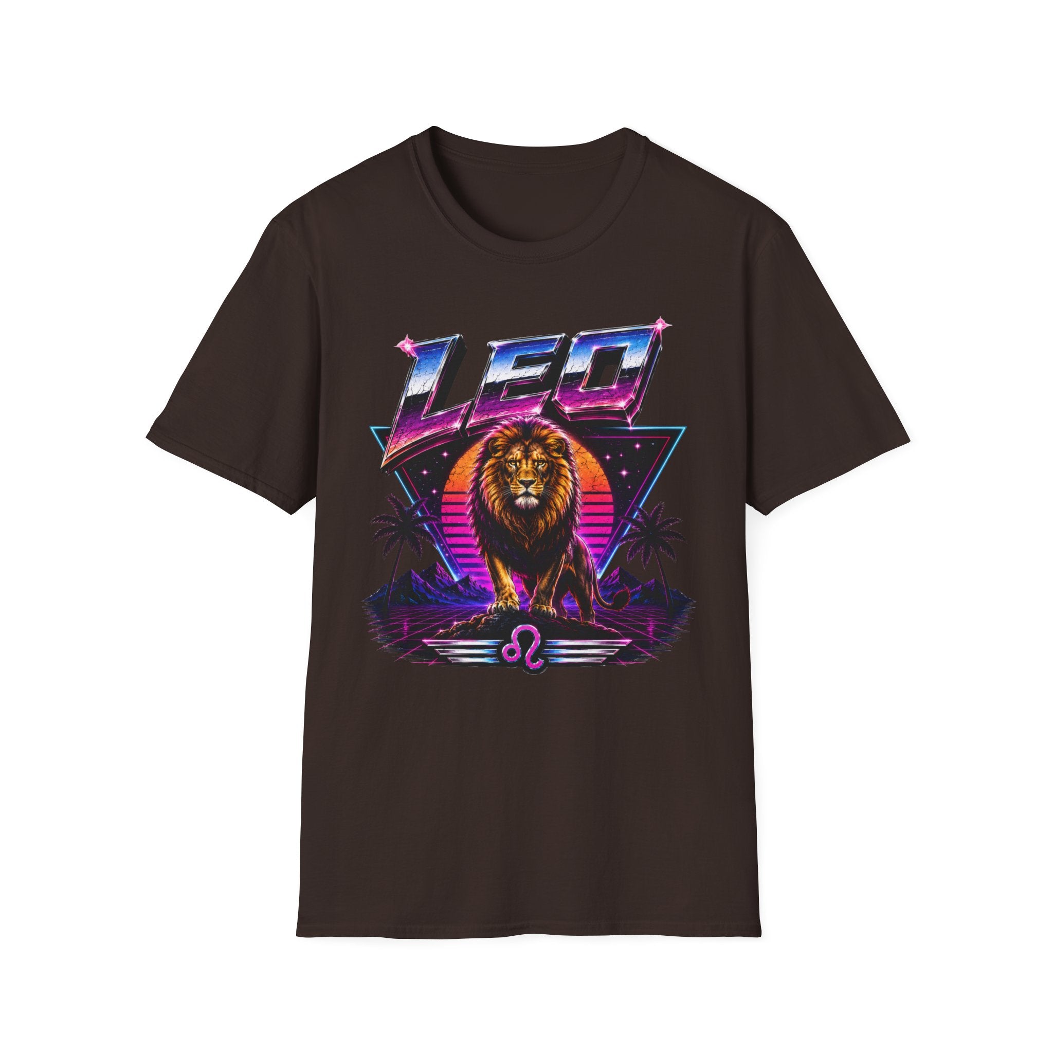 Leo Zodiac T-Shirt — Retro 80s Lion Astrology Tee