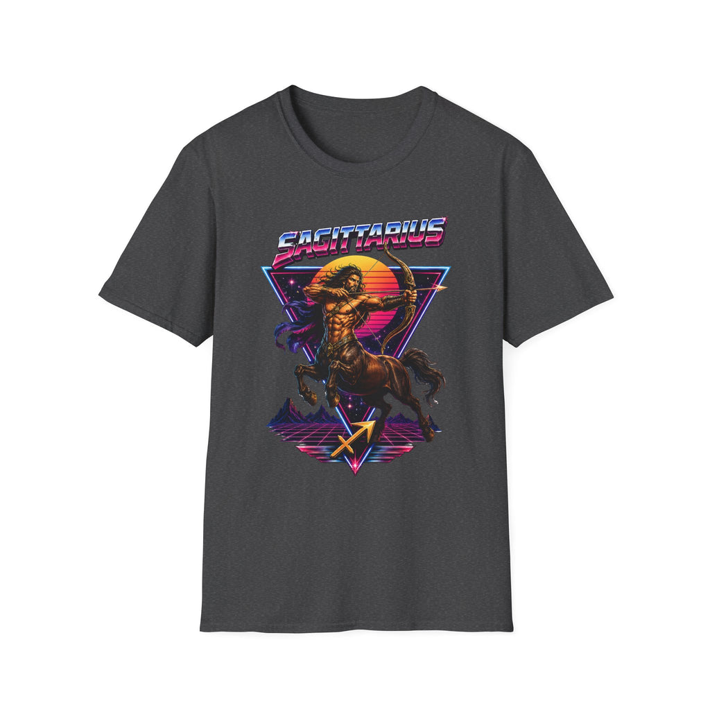 Sagittarius Archer T-Shirt — Retro Neon Zodiac Tee