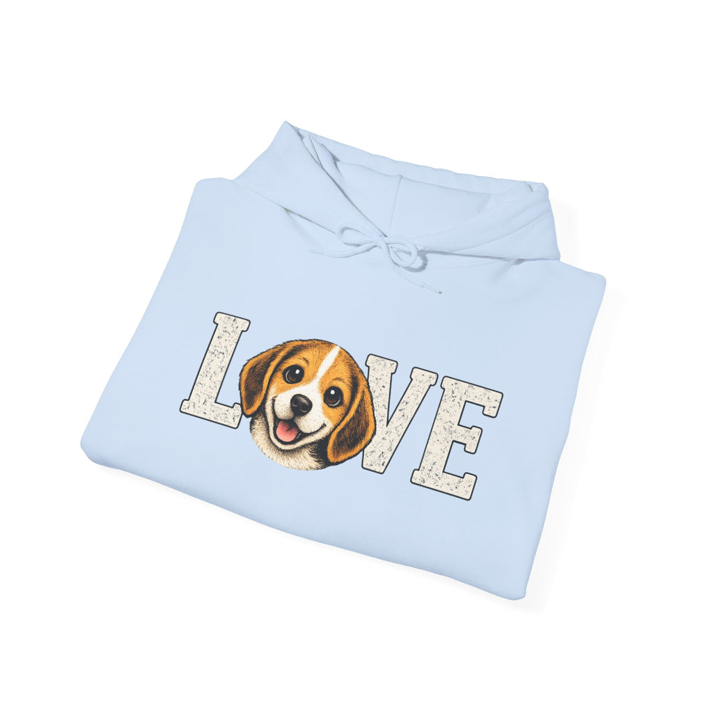 Beagle Love Hoodie - Cute Dog Face "LOVE" Sweatshirt for Dog Lovers