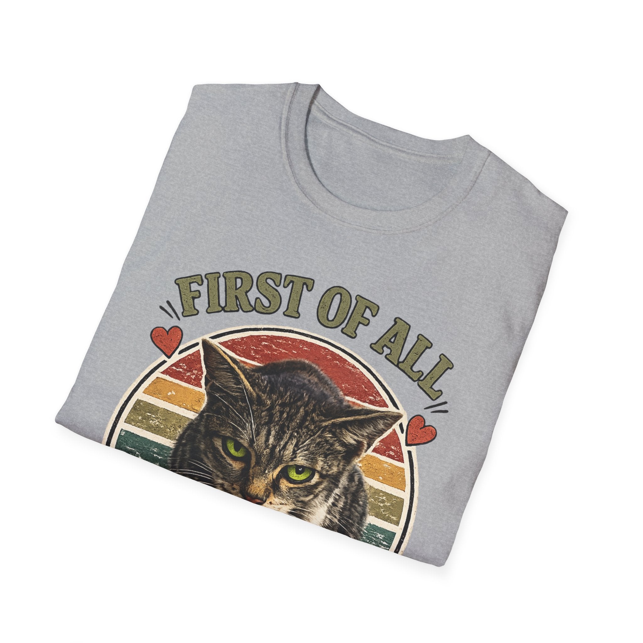 Cat T‑Shirt — “First of All I’m a Delight” Vintage Cat Graphic Tee