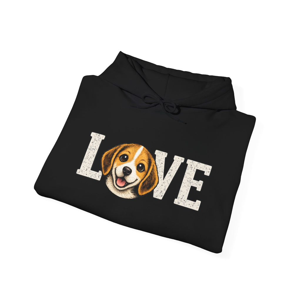 Beagle Love Hoodie - Cute Dog Face "LOVE" Sweatshirt for Dog Lovers