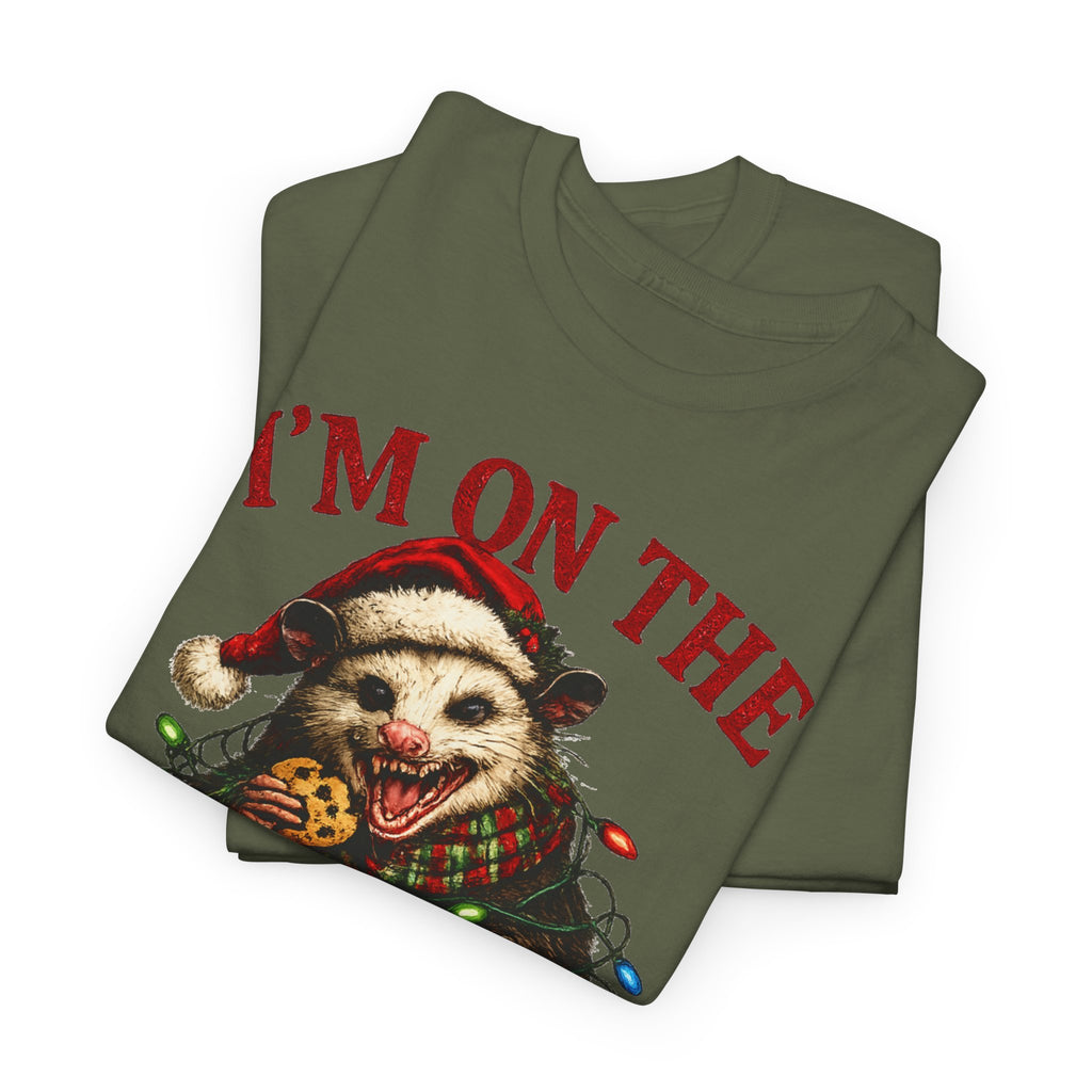 possum 'I'm On The Naughty List' Christmas Tee