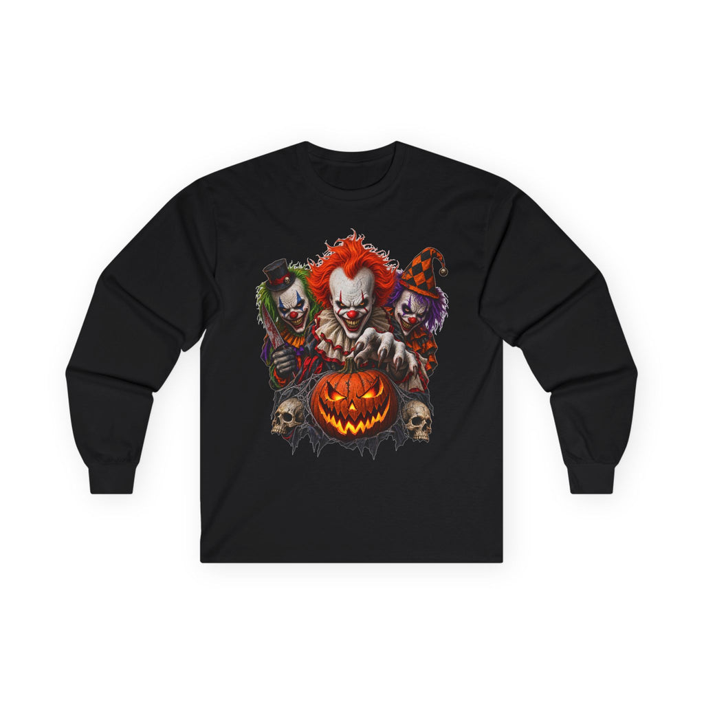 Creepy Clown Pumpkin Long Sleeve Tee