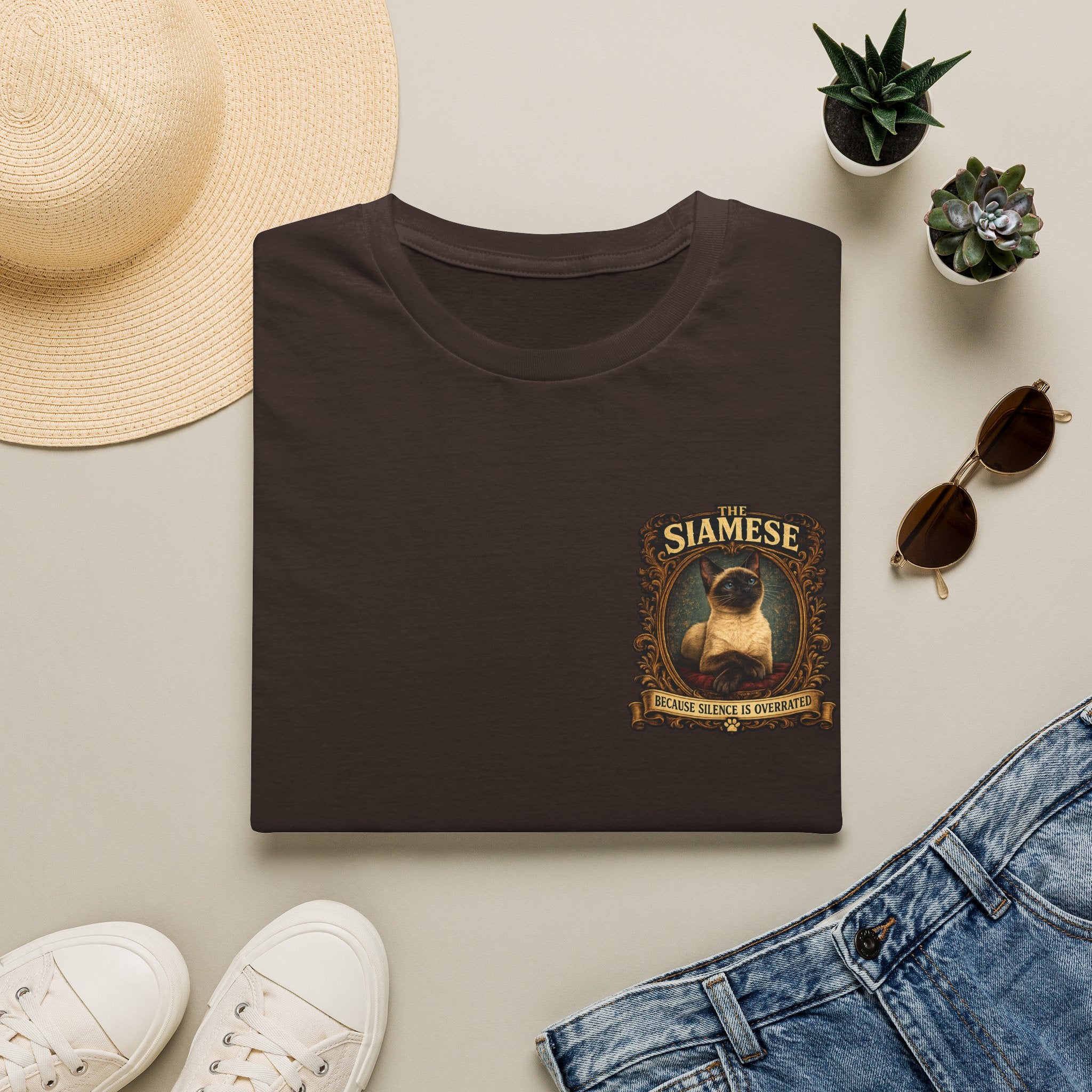 Siamese Cat Vintage Portrait T-Shirt