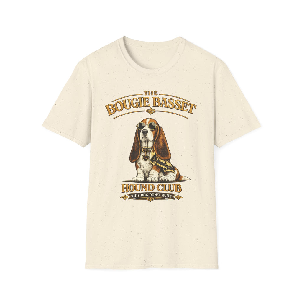 Basset Hound T-Shirt — "The Bougie Basset Hound Club" Graphic Tee