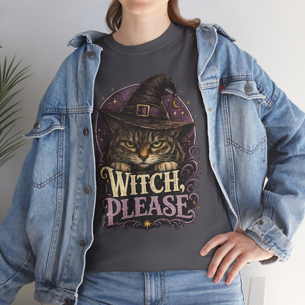 Witch Please Cat T-Shirt — Cute Witch Cat Halloween Tee