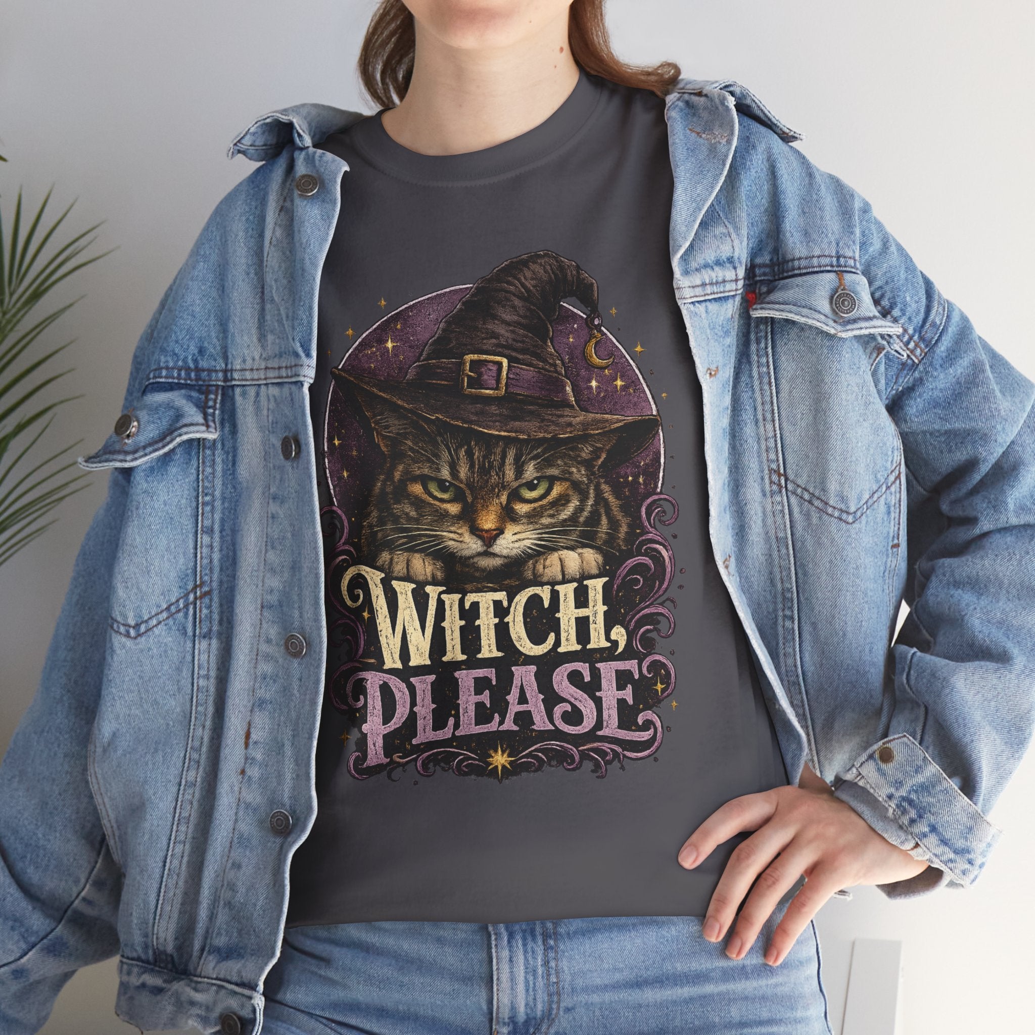 Witch Please Cat T-Shirt — Cute Witch Cat Halloween Tee