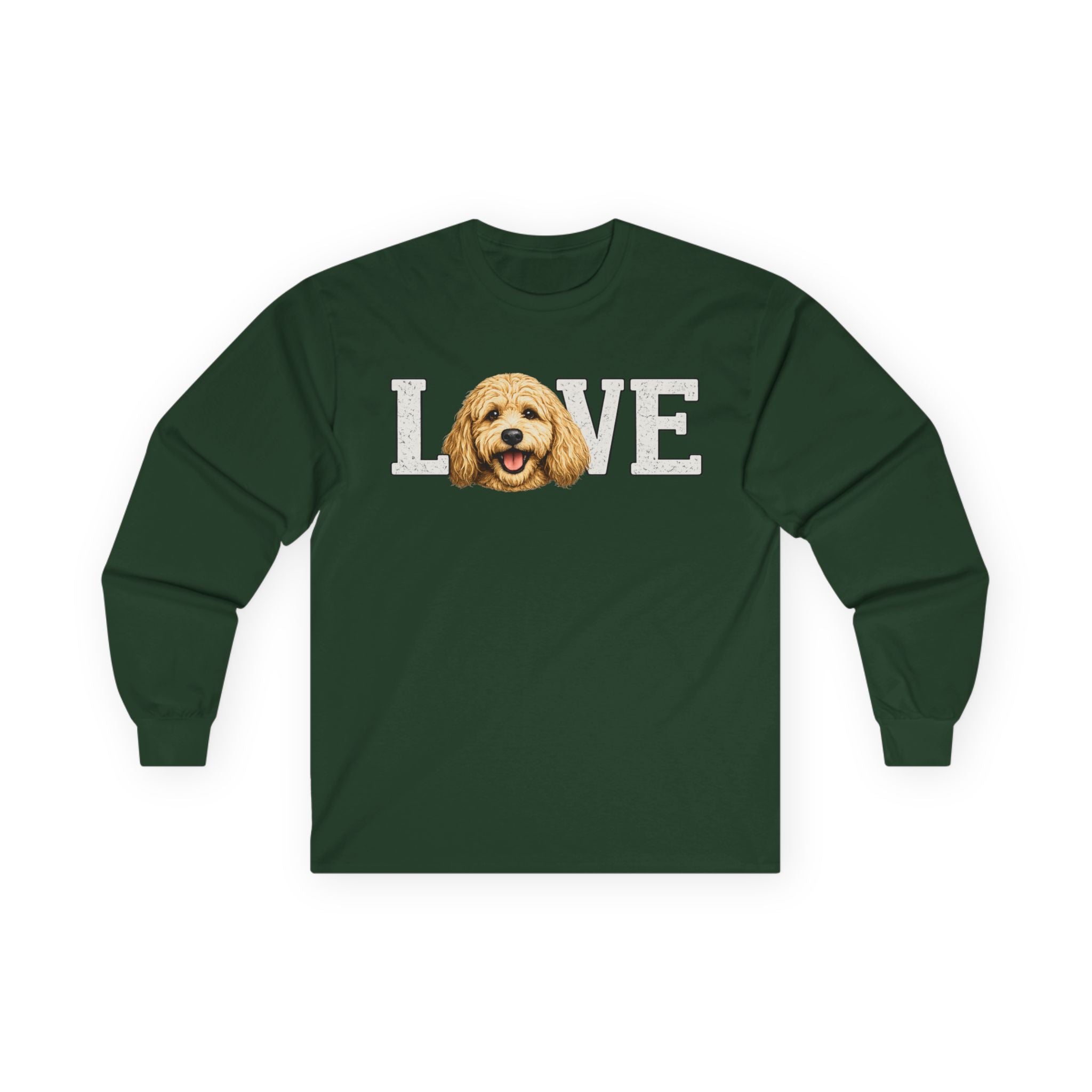 Golden Doodle 'LOVE' Long Sleeve Tee – Dog Mom/Dad Pet Lover Shirt