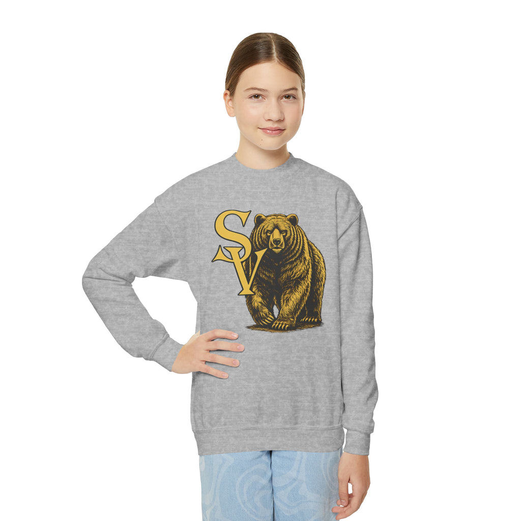 Diane J. design  Crewneck Sweatshirt — Vintage Bear Graphic with SV Lettering
