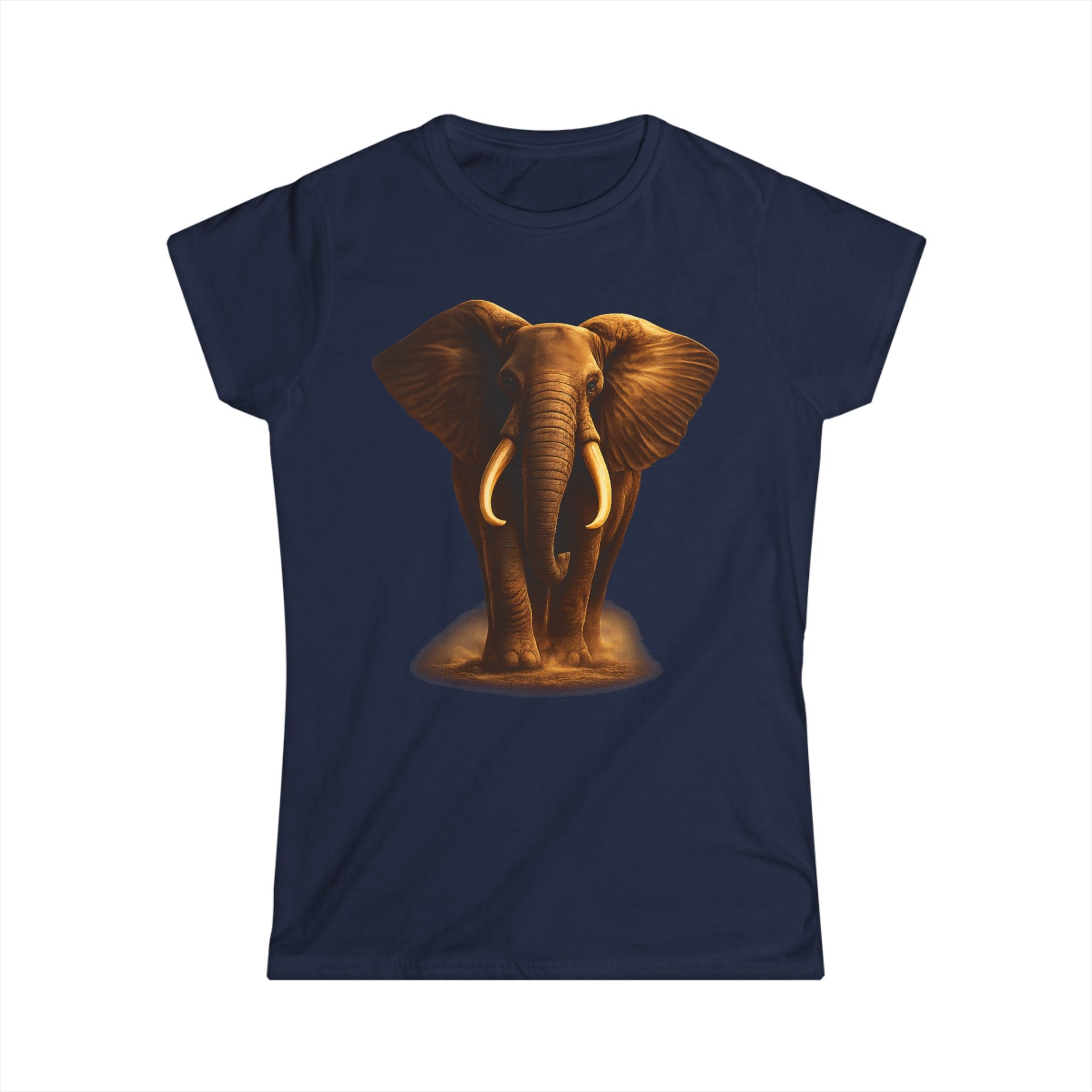 Elephant Portrait Tee — Majestic African Elephant Graphic Women's T-Shirt