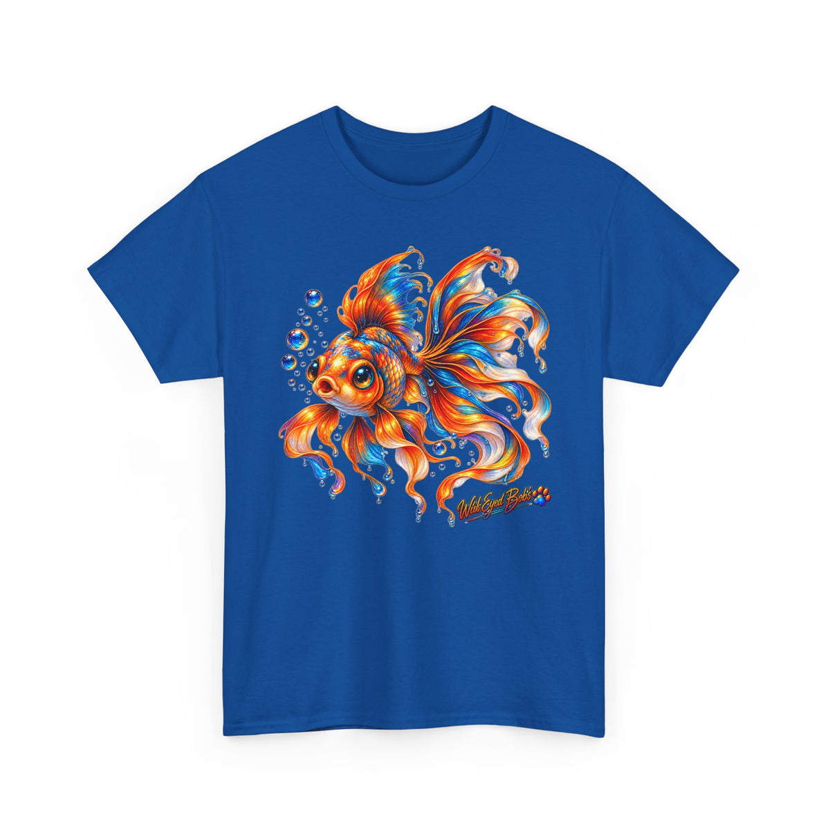 Goldfish Art T-Shirt — Colorful Fantail Goldfish Illustration Tee