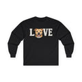 Love Dog Long Sleeve Tee — Cute Pet Portrait "LOVE" Shirt