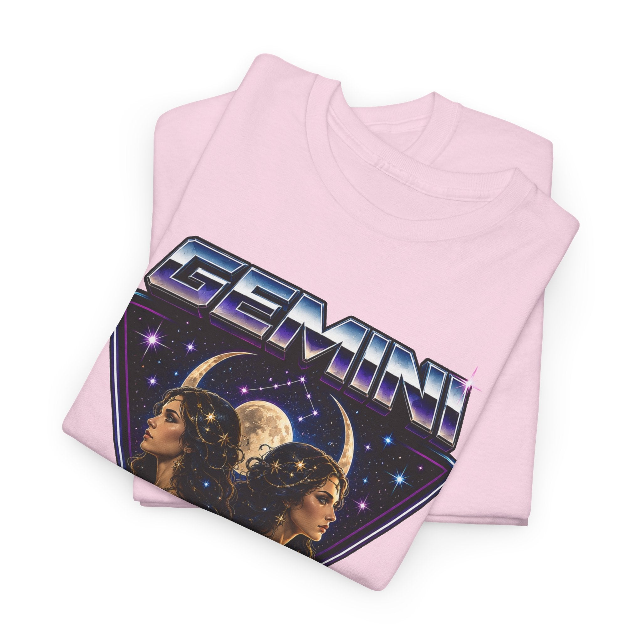 Gemini Zodiac Tee — Retro Twin Goddess Astrology T-Shirt