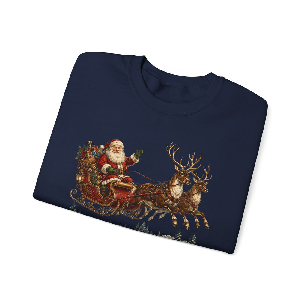 Vintage Santa Sleigh Crewneck Sweatshirt