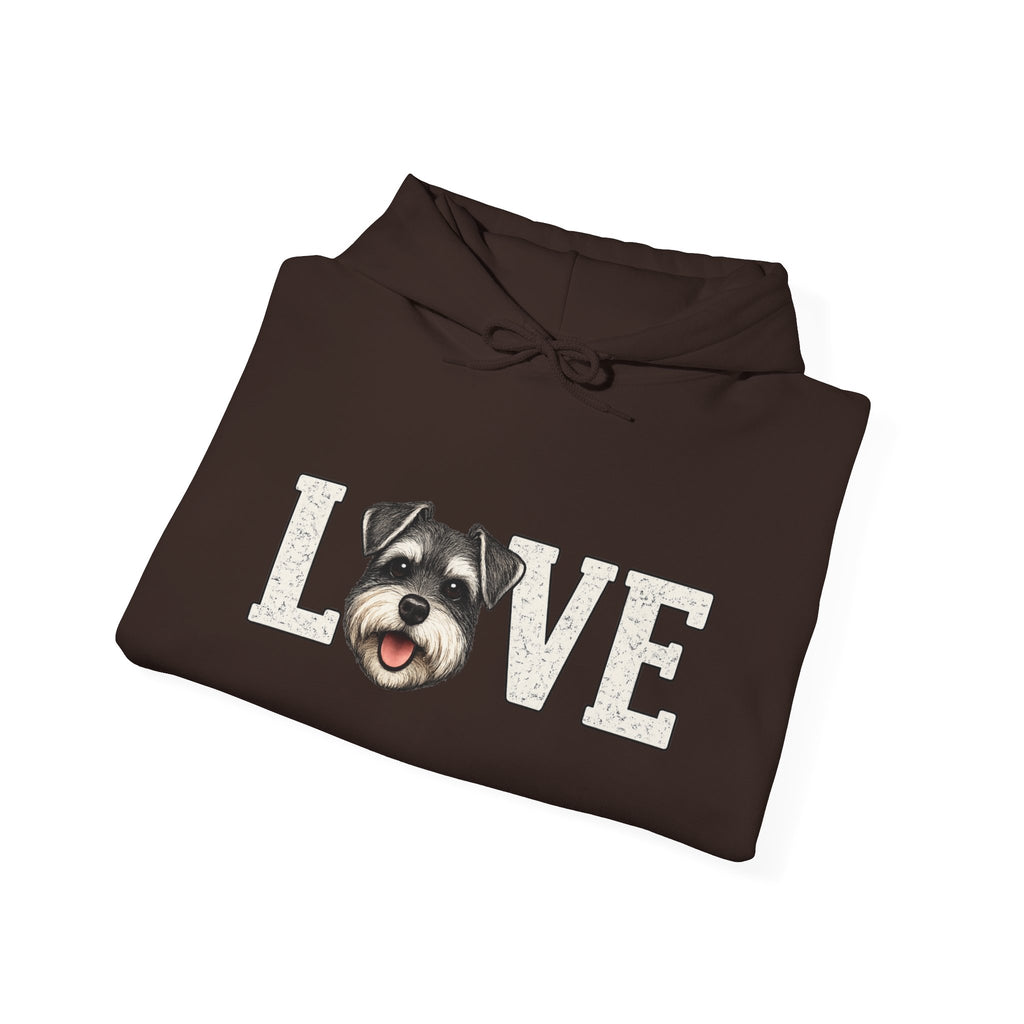 Love Schnauzer Hoodie — Cute Dog Face Pullover for Dog Lovers