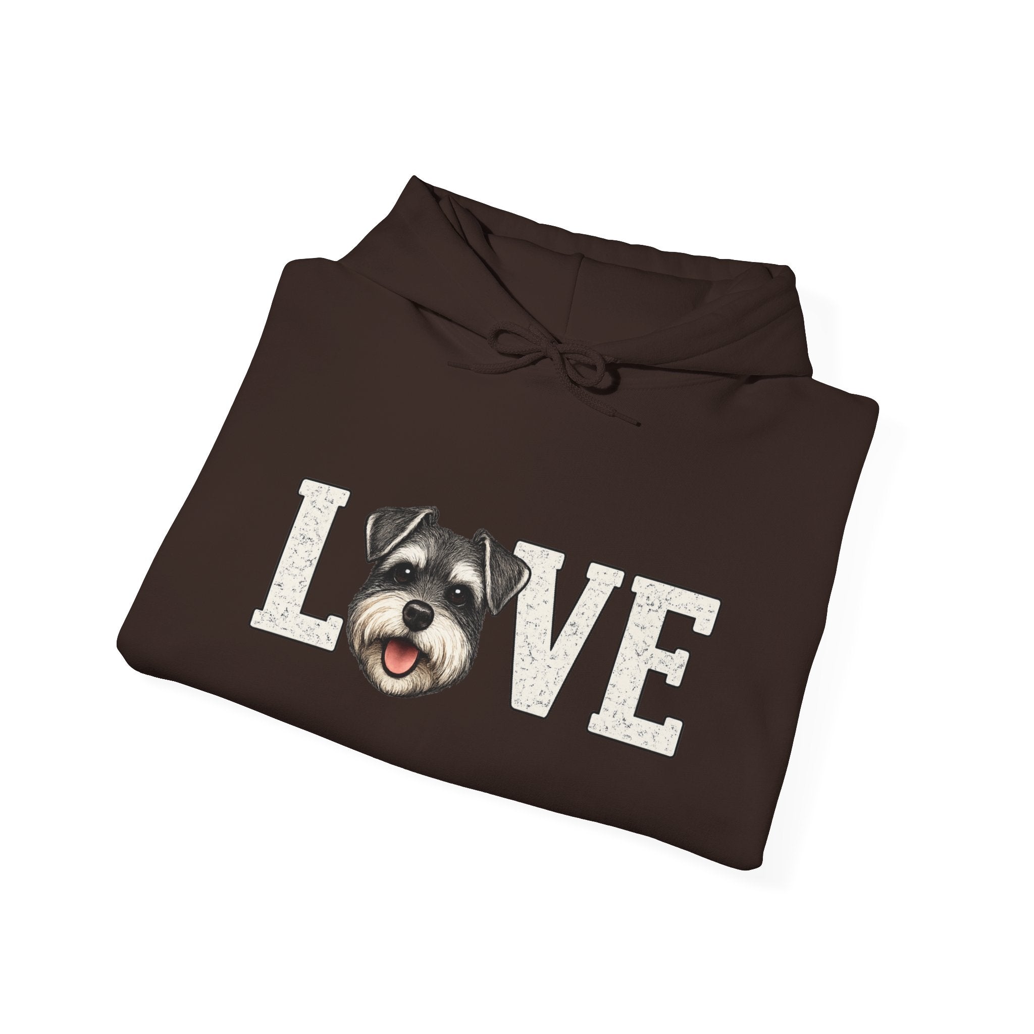 Love Schnauzer Hoodie — Cute Dog Face Pullover for Dog Lovers