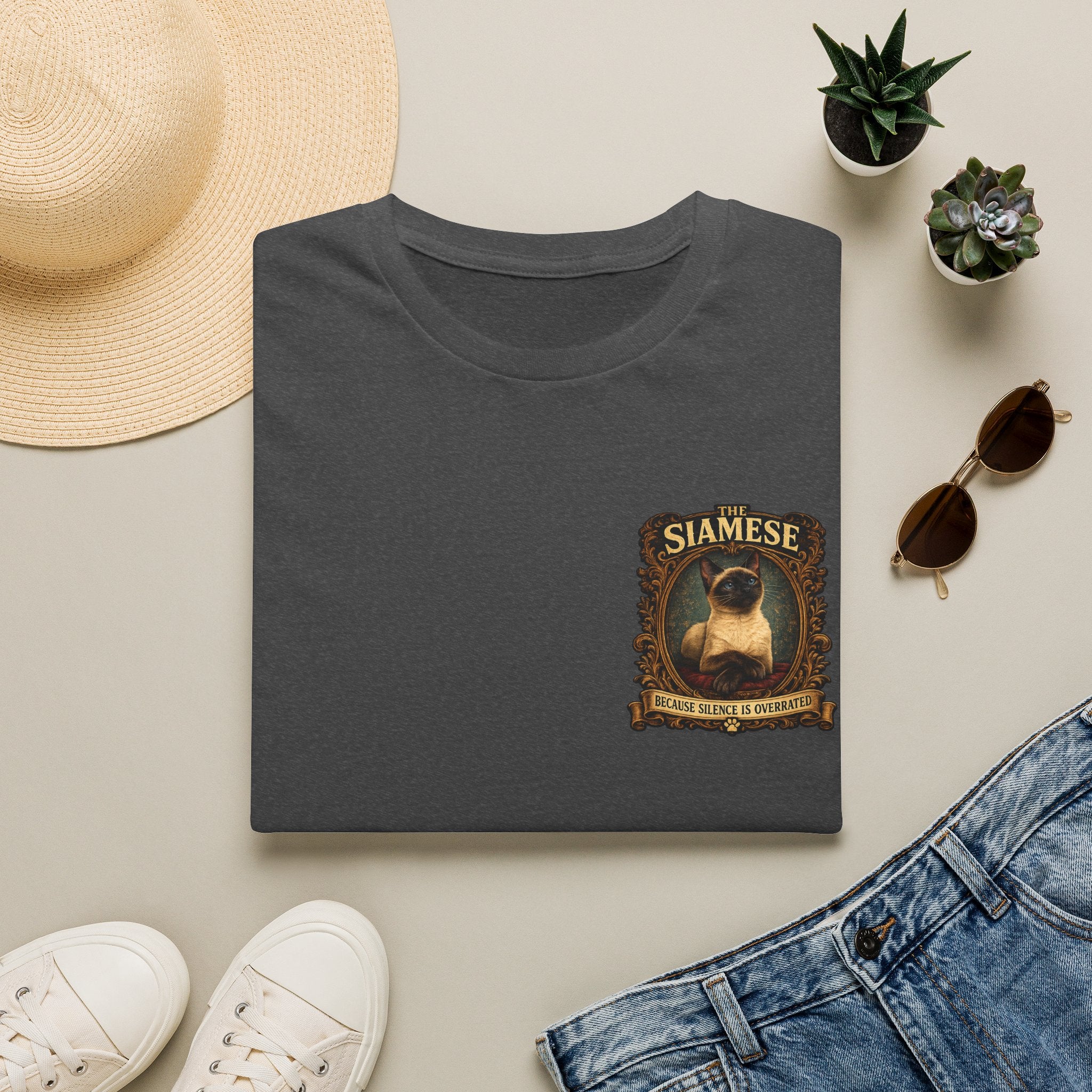 Siamese Cat Vintage Portrait T-Shirt