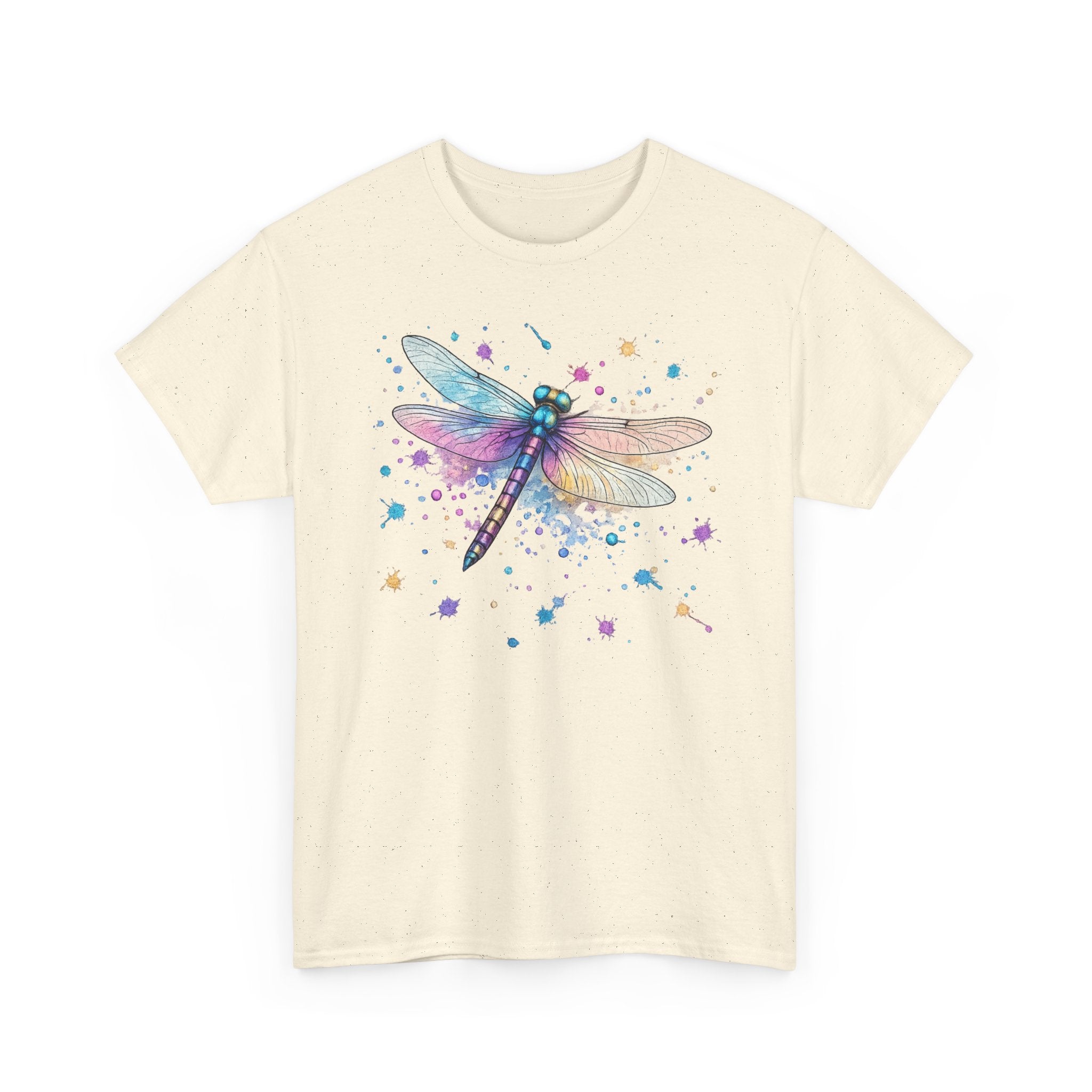 Dragonfly Watercolor T-Shirt — Pastel Splatter Nature Tee