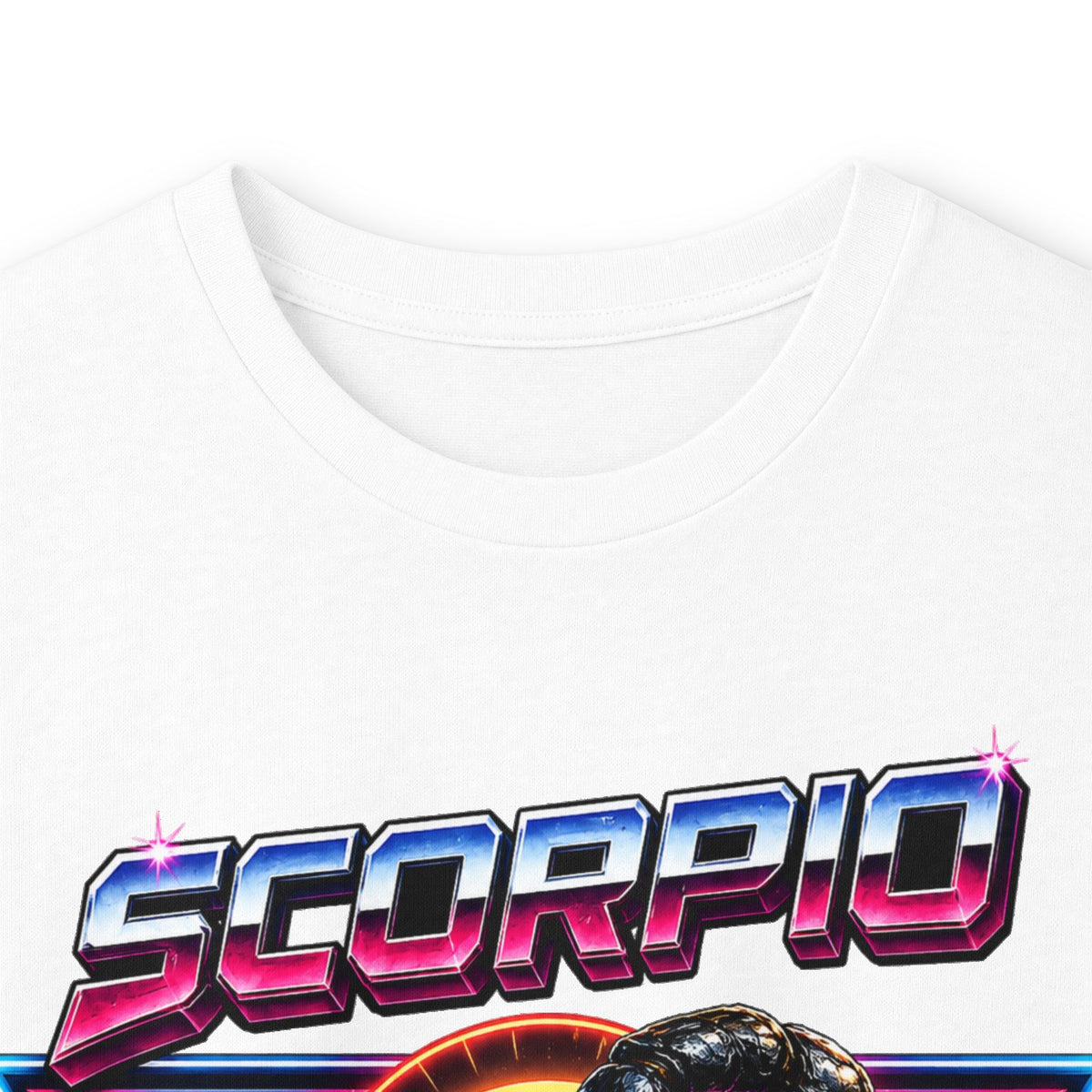 Scorpio Retro Sunset Long Sleeve Tee — Vintage 80s Scorpion Zodiac Shirt