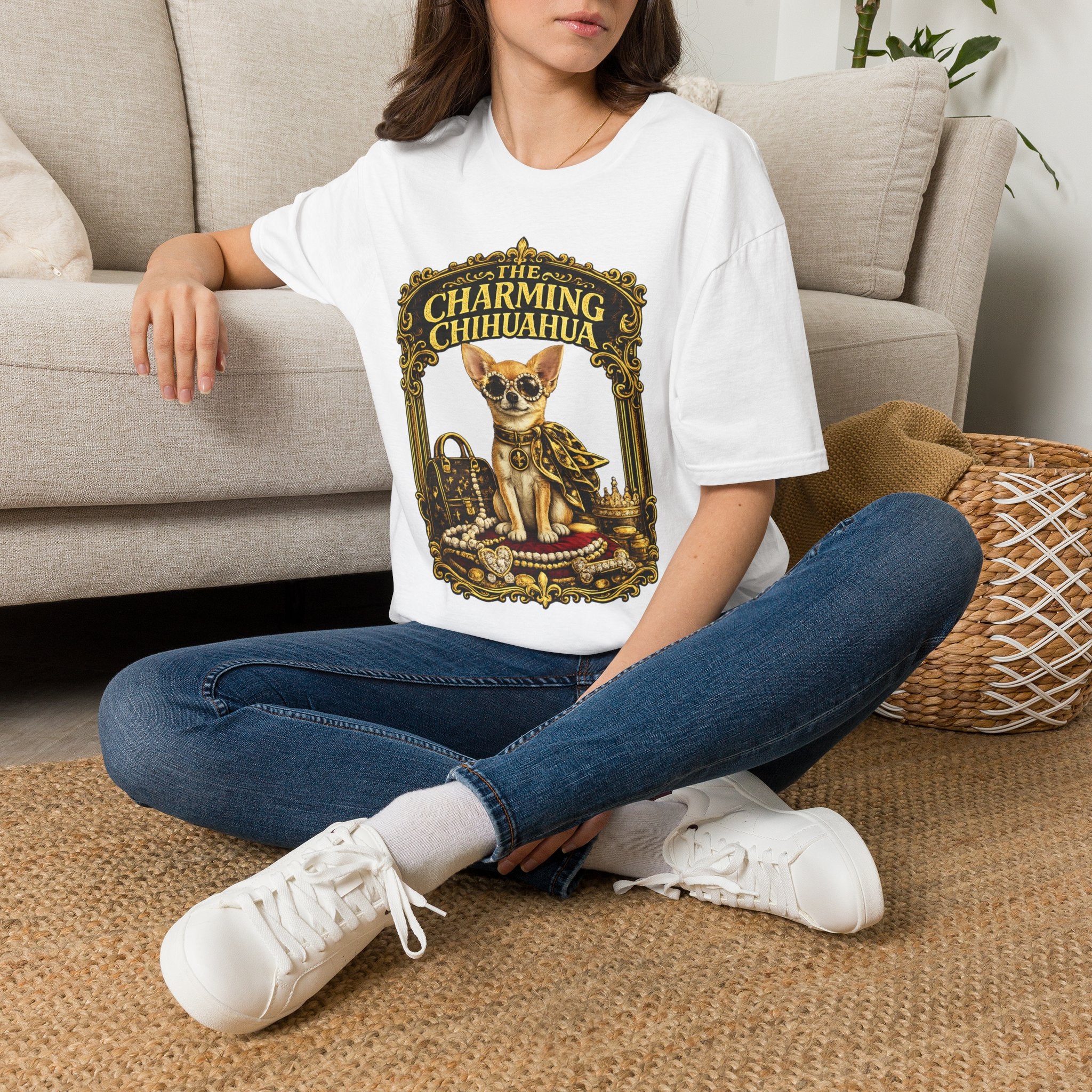 Chihuahua T-Shirt — Vintage "Charming Chihuahua"  Graphic Tee