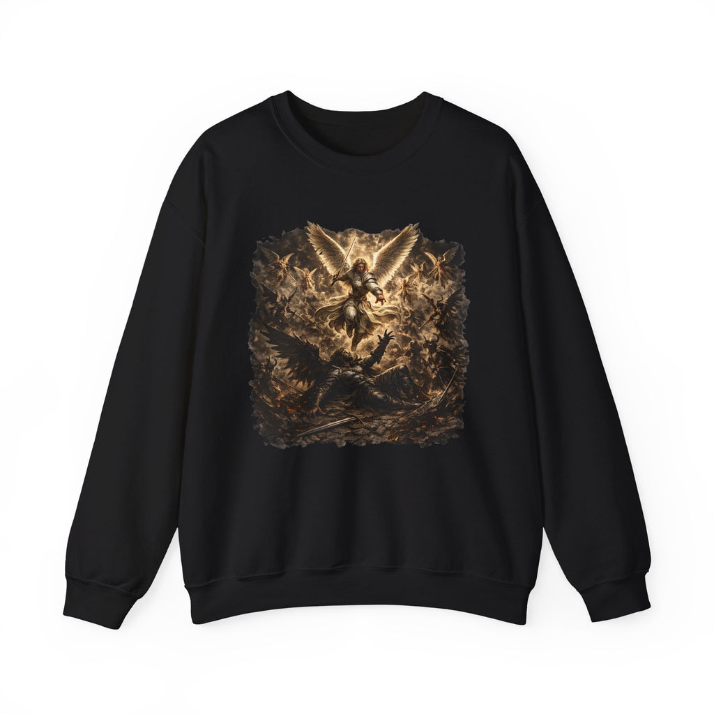 The War In Heaven-Crewneck Sweatshirt — Angel Art Graphic