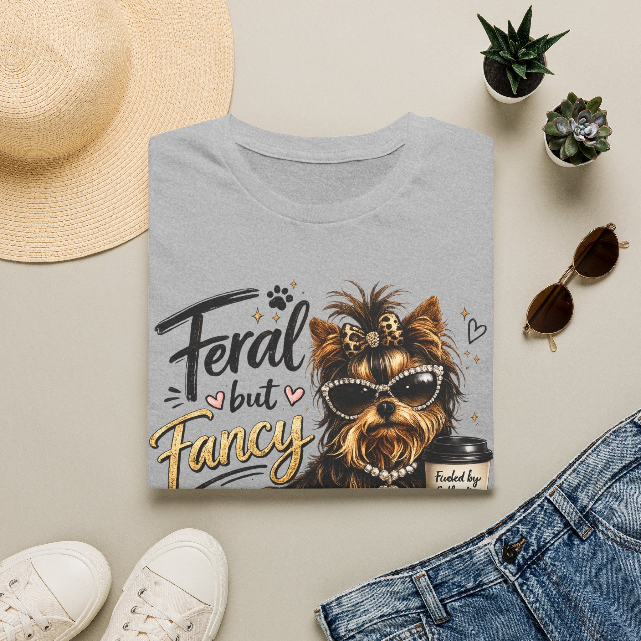 Feral But Fancy Yorkie T‑Shirt