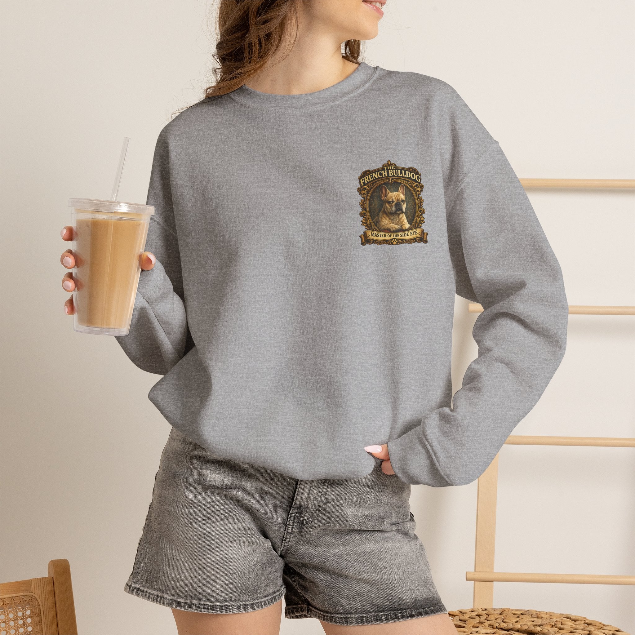 French Bulldog Sweatshirt — "Master of the Side Eye" Vintage-Style Crewneck