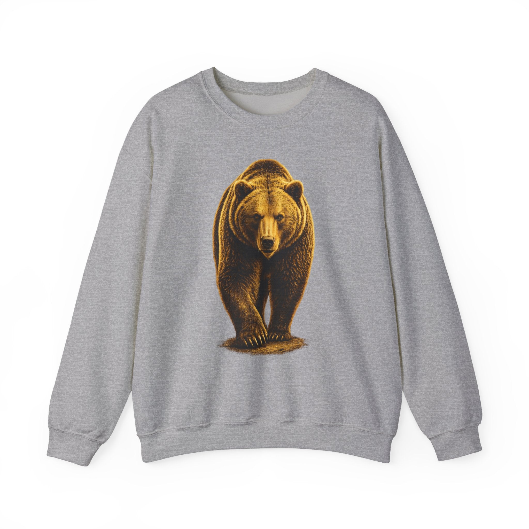 Grizzly Bear Crewneck Sweatshirt — Vintage Wildlife Graphic
