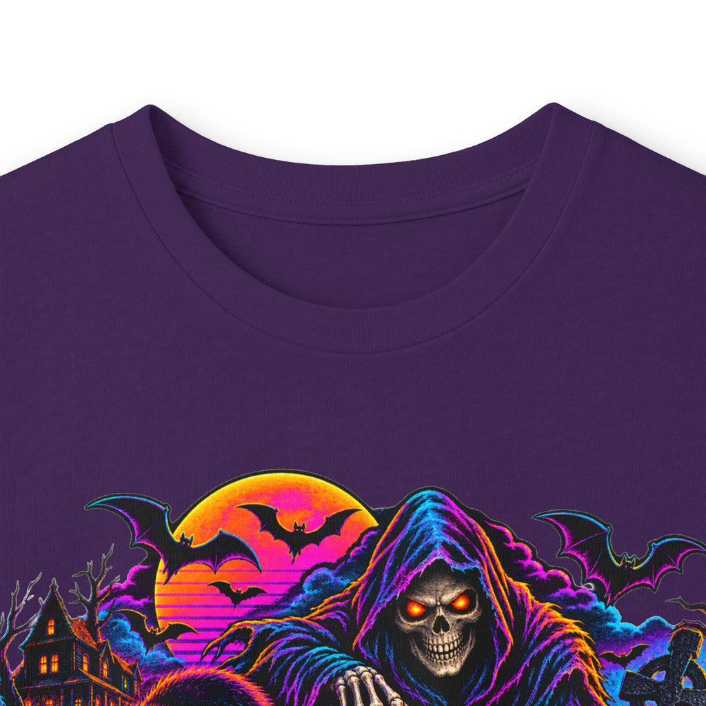 Halloween Grim Reaper Pumpkin retro Long Sleeve Tee