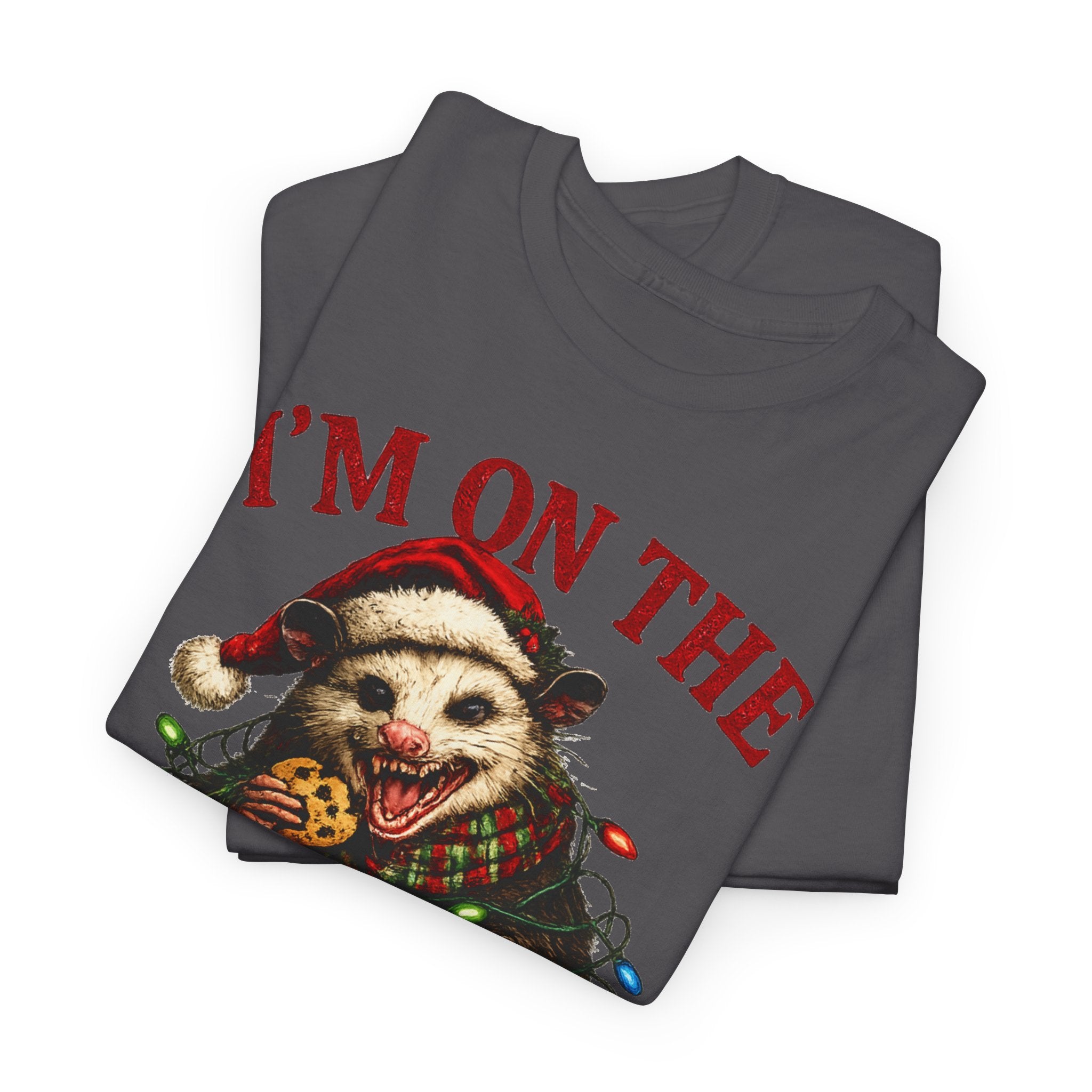 possum 'I'm On The Naughty List' Christmas Tee