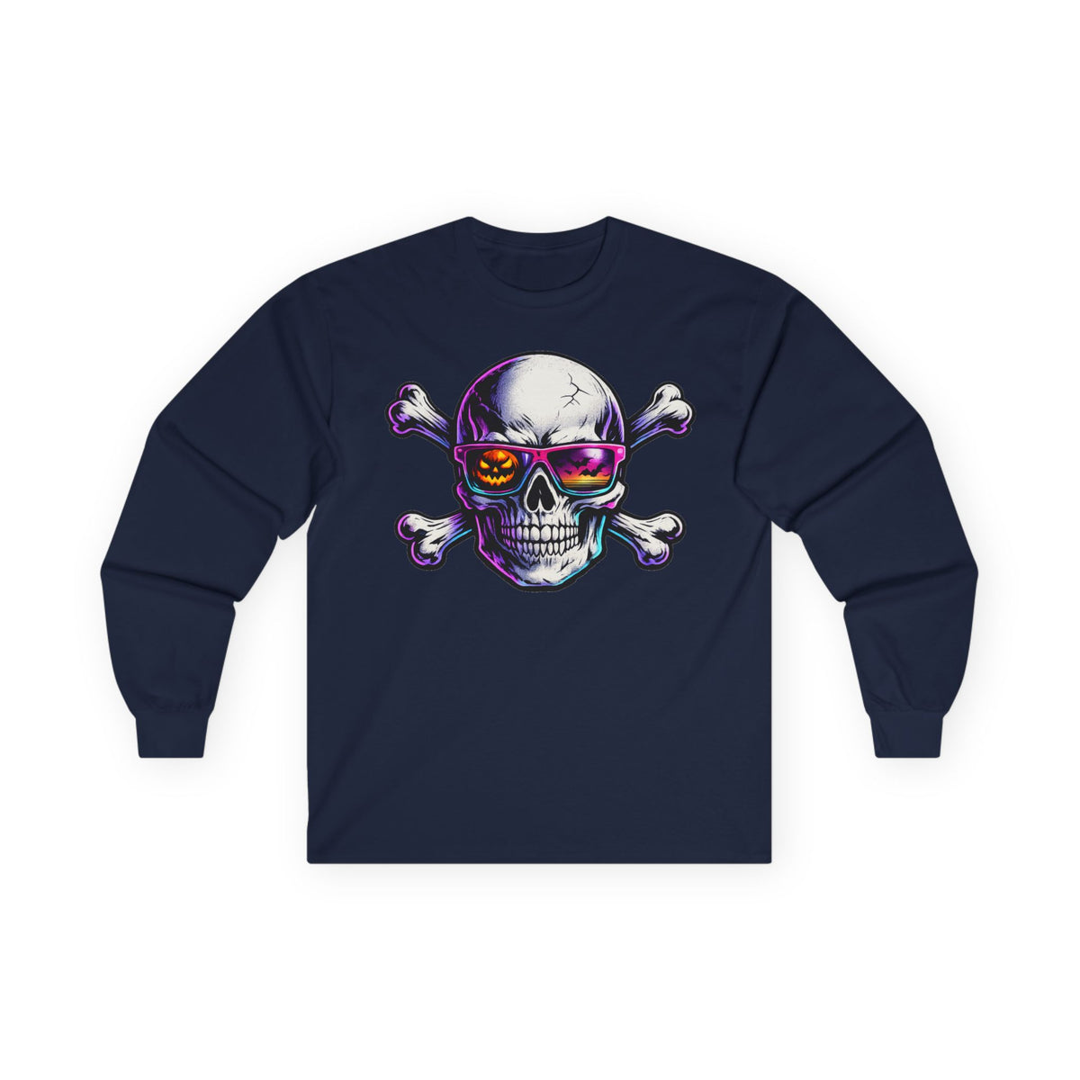 Skull & Crossbones Retro Sunglasses Long Sleeve Tee