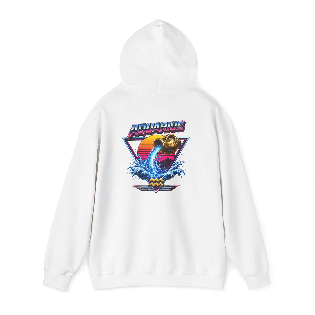 Retro Sunset Aquarius Hoodie —  Graphic Sweatshirt