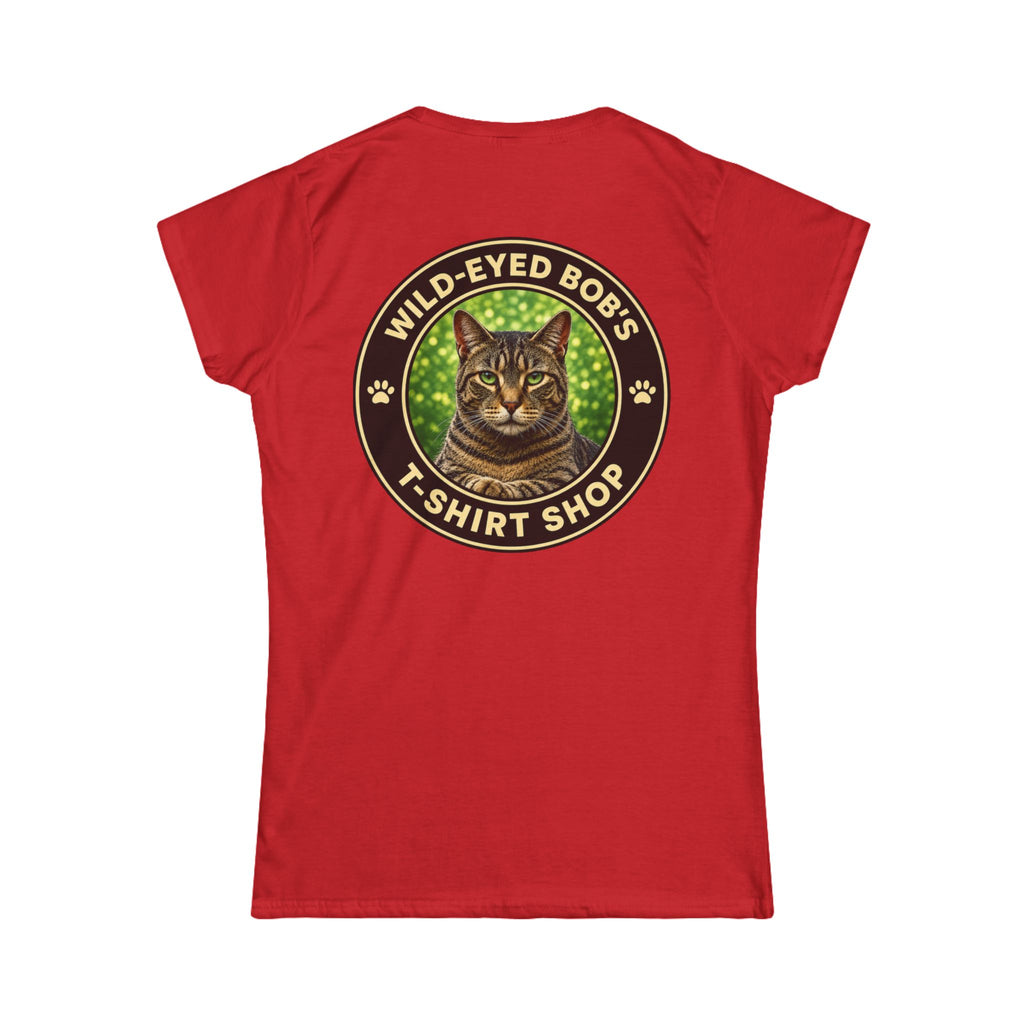 "Wild-Eyed Bob's T-Shirt Shop" Cat Logo Tee