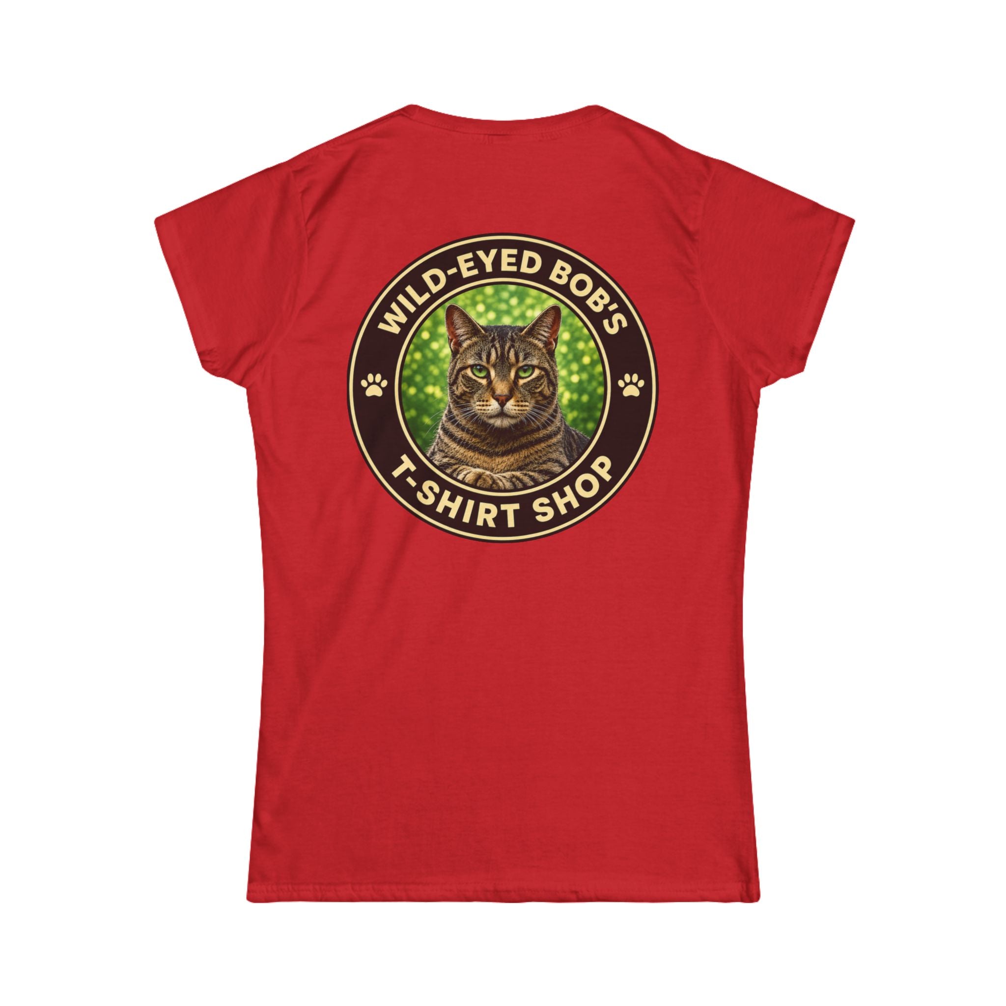 "Wild-Eyed Bob's T-Shirt Shop" Cat Logo Tee