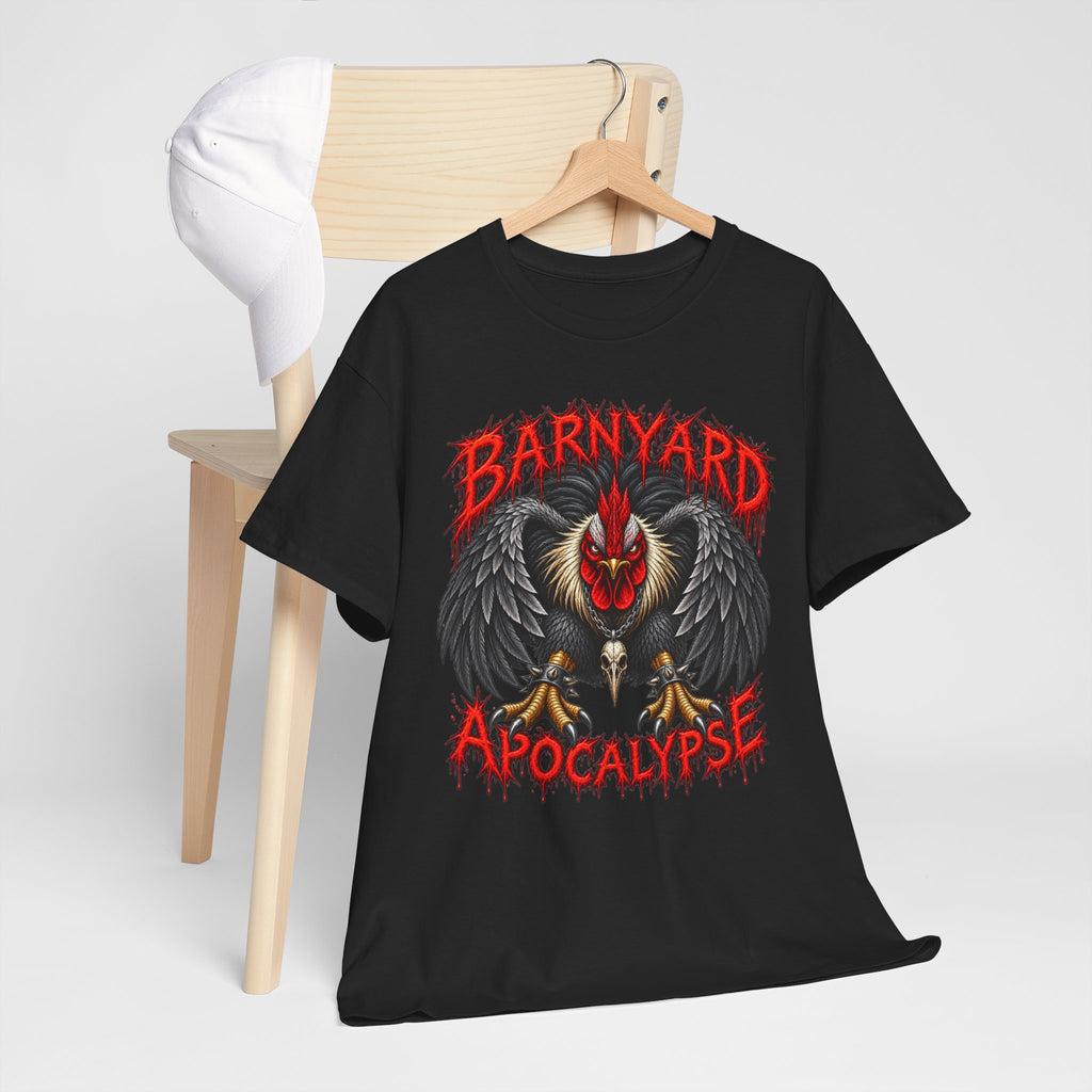 Barnyard Apocalypse Graphic Tee — Dark Rooster Horror Farm Shirt