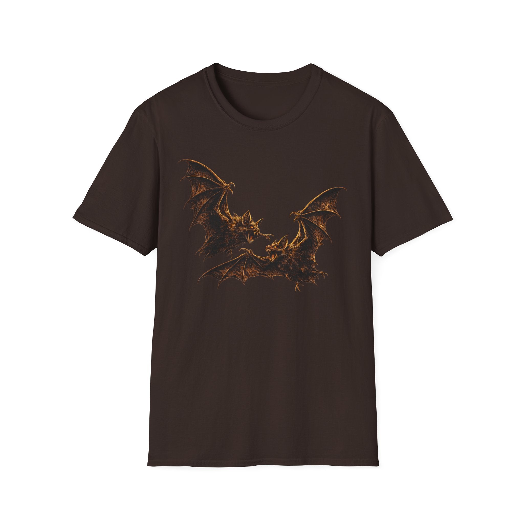 Bat Silhouette T-Shirt — Gothic Halloween Black Tee