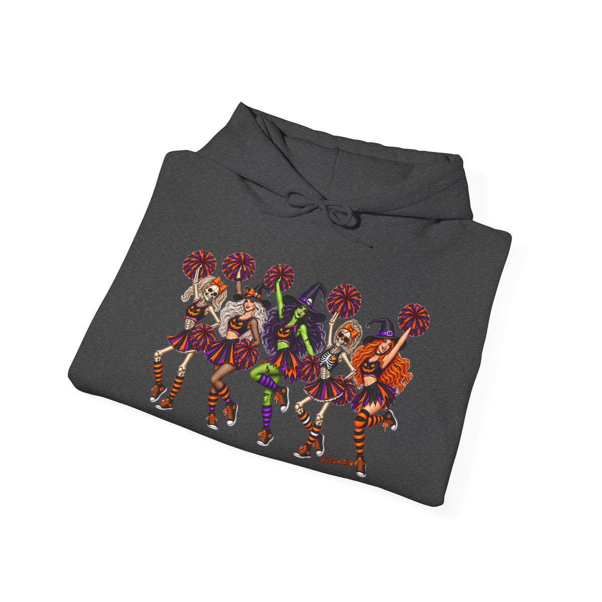 Chreerleader Squad Graphic Hoodie — Colorful Dancing Cheerleader Squad Design