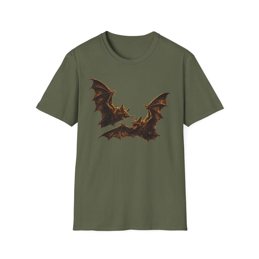 Bat Silhouette T-Shirt — Gothic Halloween Black Tee