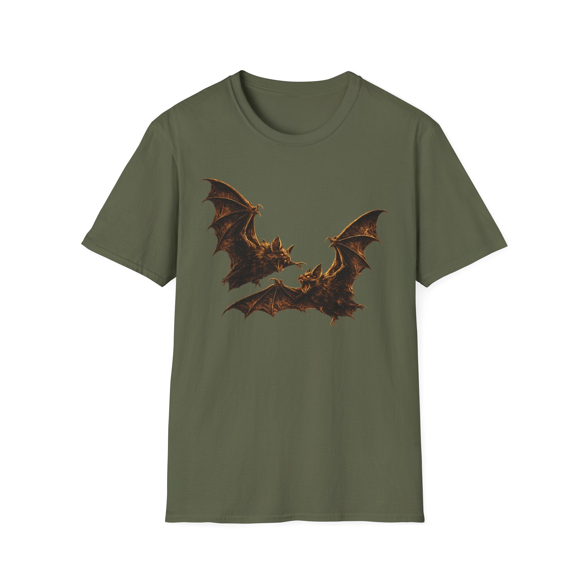 Bat Silhouette T-Shirt — Gothic Halloween Black Tee