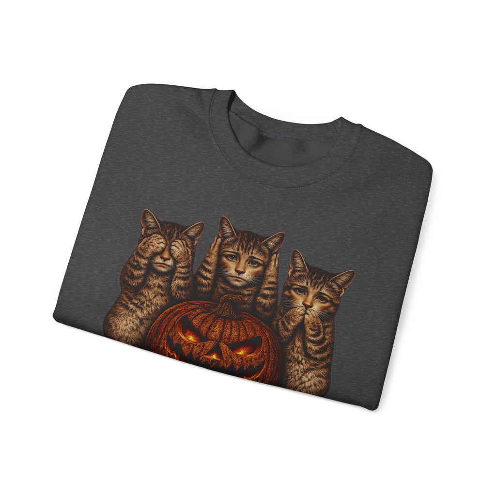 Halloween Cat Pumpkin Crewneck Sweatshirt